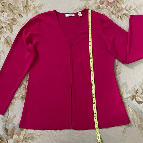 XL magenta pink cardigan by Valerie Stevens - Picture 5 of 8